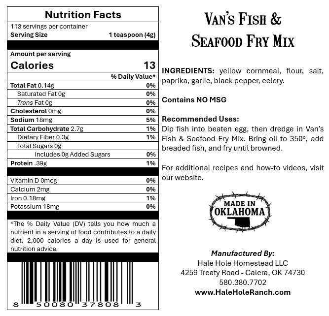 Van's Fish & Seafood Fry Mix