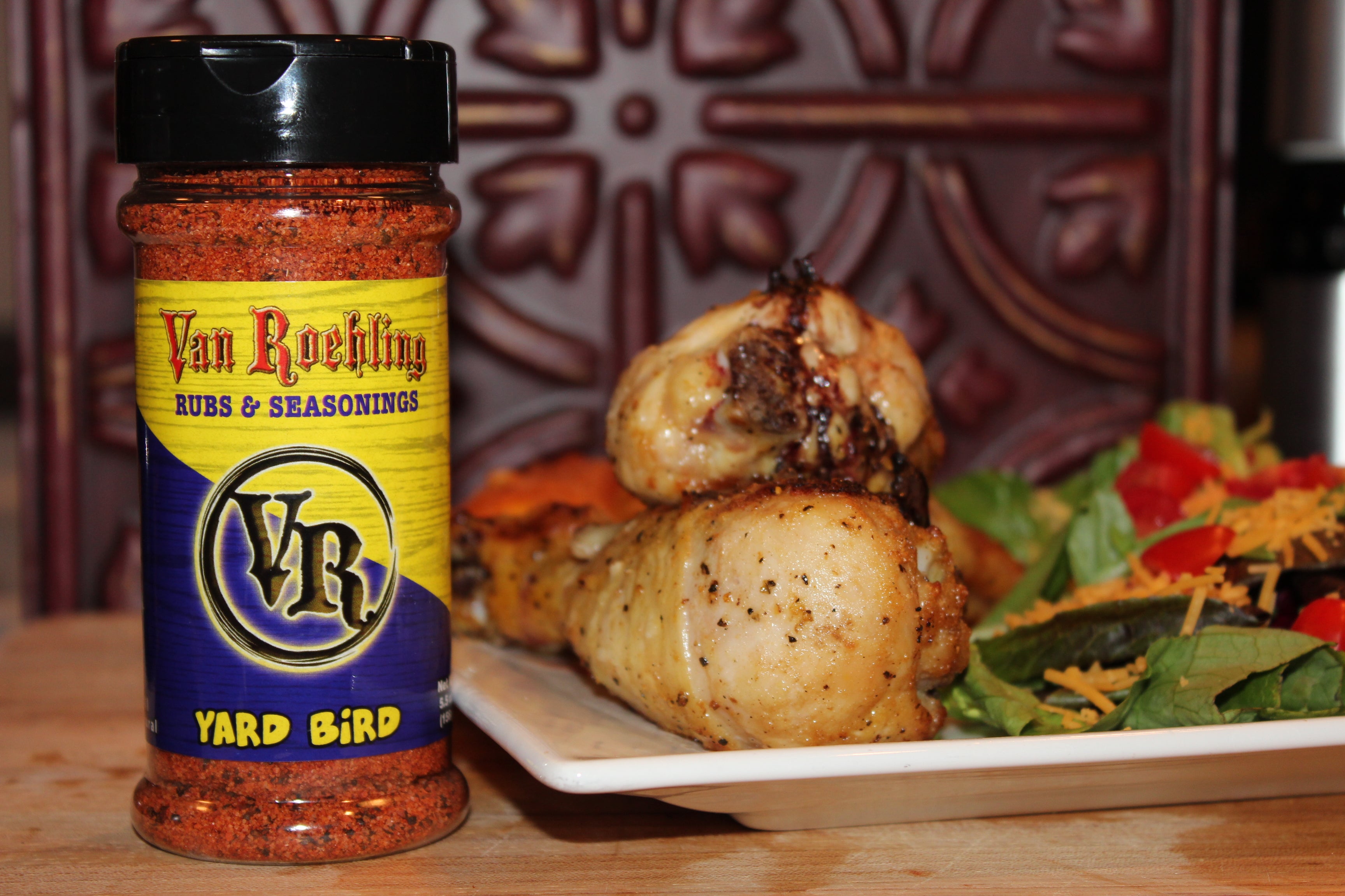 yard bird seasoning rub van roehling texas flavor bbq barbecue grilling roasting fried chicken