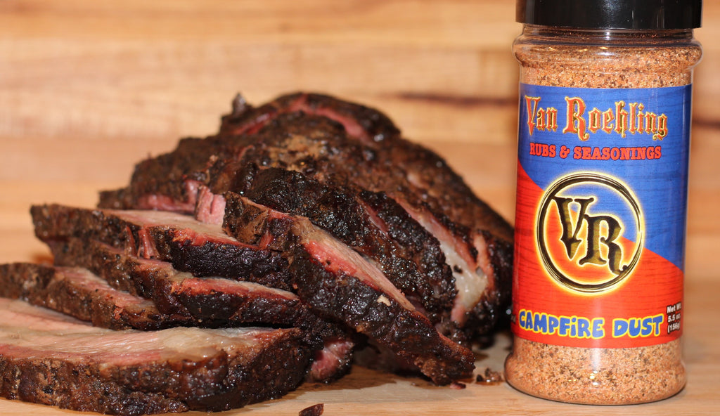 Van Roehling Campfire Dust Seasoning, brisket rub, perfect for bbq, texas flavor